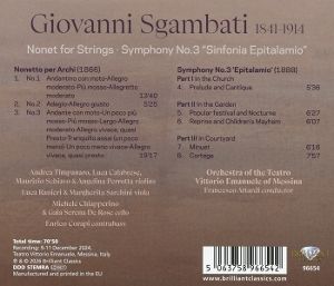 Produktbild: Sgambati:Nonet for Strings,Symphony No.3 Sinfonia
