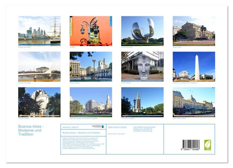 Produktbild: Buenos Aires - Moderne und Tradition (Wandkalender 2026 DIN A3 quer), CALVENDO Monatskalender