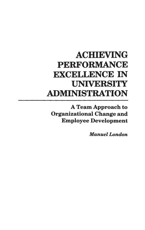 Produktbild: Achieving Performance Excellence in University Administration