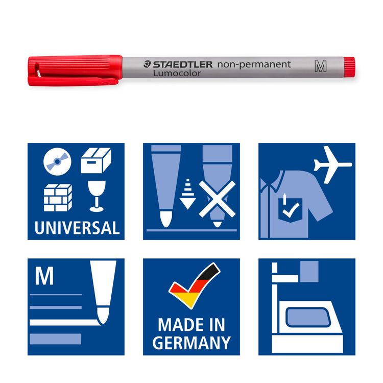 Produktbild: STAEDTLER Mars Lumocolor Schreib- und Zeichbedarf Lumocolor 315 non-permanent Universalstift M, 8er Set