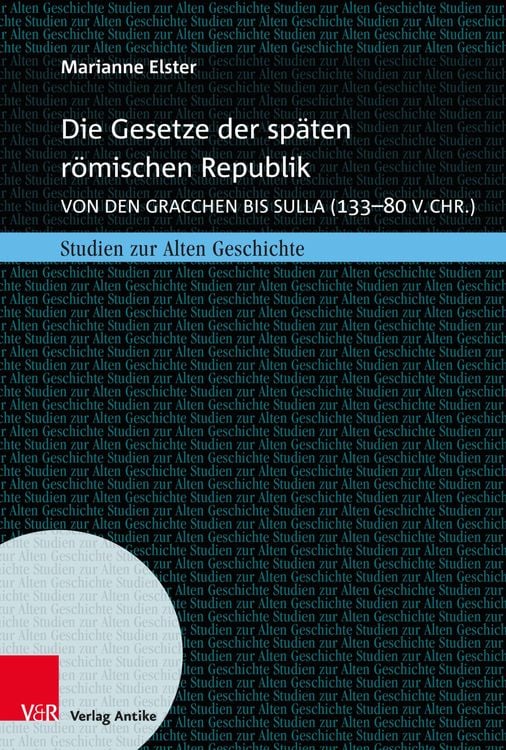 Produktbild: Die Gesetze der späten römischen Republik