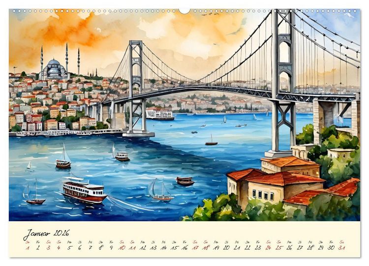 Produktbild: T&uuml;rkei - Land auf zwei Kontinenten (Wandkalender 2026 DIN A2 quer), CALVENDO Monatskalender