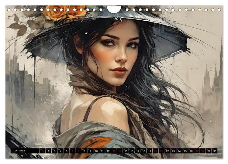 Produktbild: Nostalgische Romanzen - Liebe, Lust und Leidenschaft (Wandkalender 2026 DIN A4 quer), CALVENDO Monatskalender