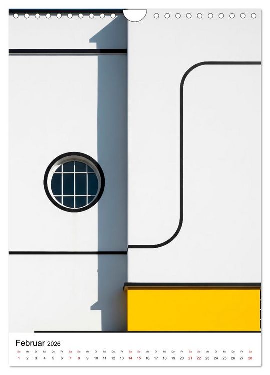 Produktbild: Fassaden-Architektur im Stil des BAUHAUS (Wandkalender 2026 DIN A4 hoch), CALVENDO Monatskalender