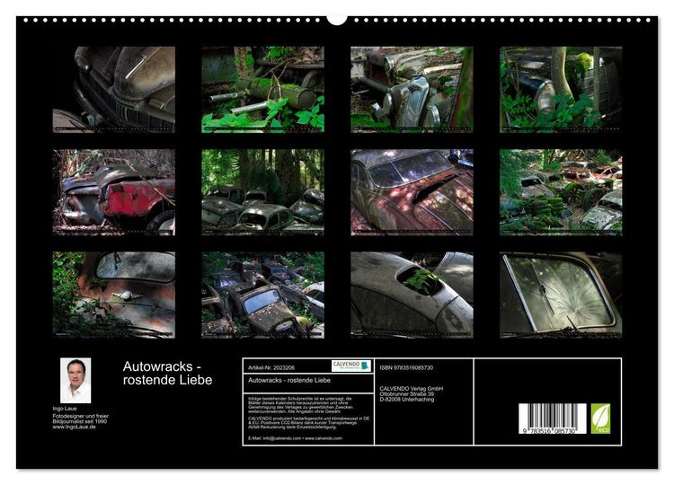 Produktbild: Autowracks - rostende Liebe (hochwertiger Premium Wandkalender 2026 DIN A2 quer), Kunstdruck in Hochglanz