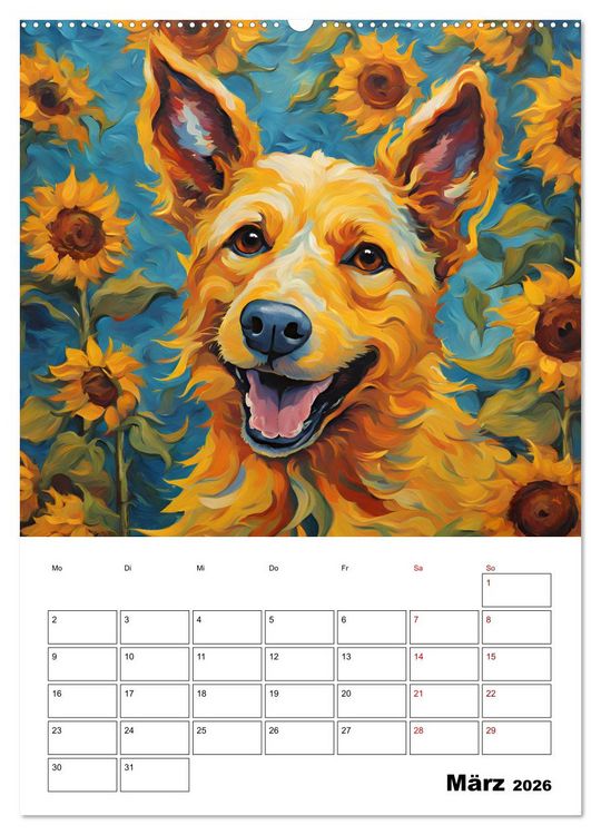 Produktbild: Hundezauber (Wandkalender 2026 DIN A2 hoch), CALVENDO Monatskalender