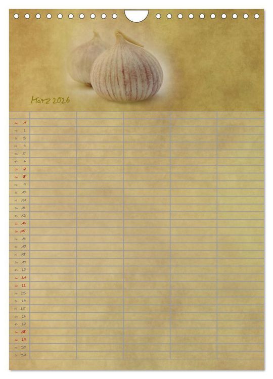 Produktbild: Familienplaner f&uuml;r die K&uuml;che. (Wandkalender 2026 DIN A4 hoch), CALVENDO Monatskalender