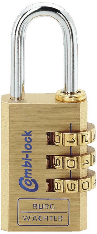 Produktbild: Burg W&auml;chter 2851 Vorh&auml;ngeschloss 22.50mm Messing Zahlenschloss