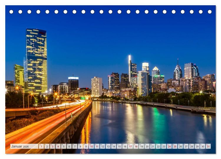 Produktbild: PHILADELPHIA Historie und Moderne (Tischkalender 2026 DIN A5 quer), CALVENDO Monatskalender