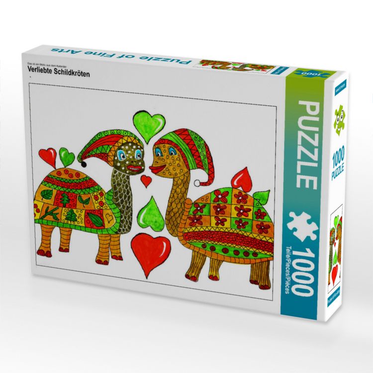 Produktbild: CALVENDO Puzzle Verliebte Schildkr&ouml;ten | 1000 Teile Lege-Gr&ouml;&szlig;e 64x48cm Foto-Puzzle f&uuml;r gl&uuml;ckliche Stunden