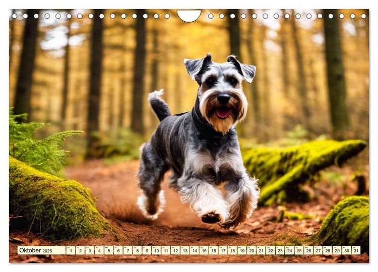 Produktbild: Schnauzer - vielseitige Allrounder (Wandkalender 2026 DIN A4 quer), CALVENDO Monatskalender