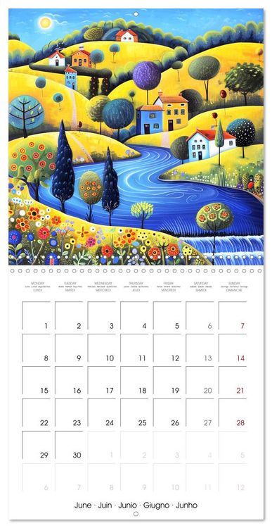 Produktbild: Voyage color&eacute; na&iuml;f (Calendrier mural carr&eacute; 2026 30x30 cm) Calendrier double avec une page pour vos prises de notes