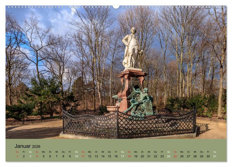 Produktbild: Gro&szlig;er Tiergarten Berlin - Von Dichtern und Komponisten (Wandkalender 2026 DIN A2 quer), CALVENDO Monatskalender