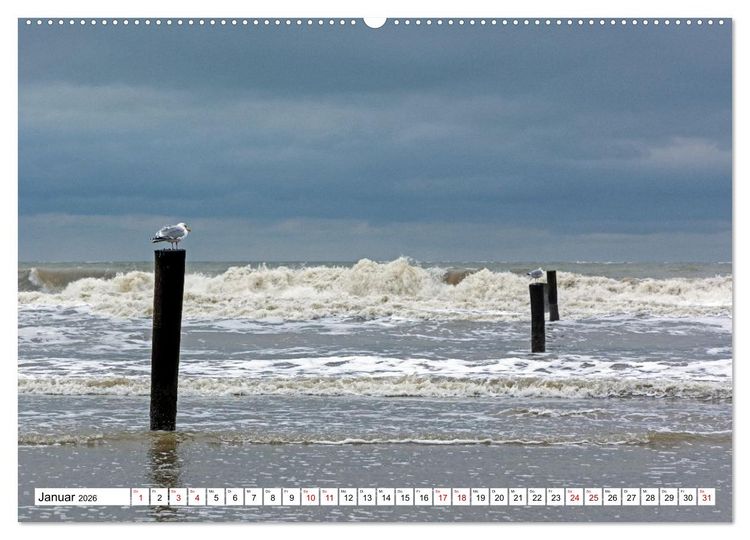 Produktbild: Wintertage auf Norderney (Wandkalender 2026 DIN A2 quer), CALVENDO Monatskalender