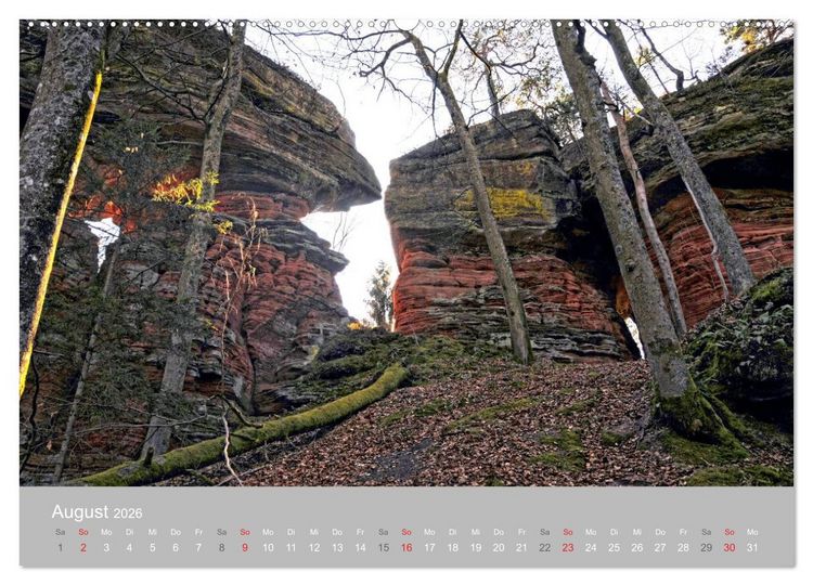Produktbild: Felsen im Pf&auml;lzer Wald (Wandkalender 2026 DIN A2 quer), CALVENDO Monatskalender