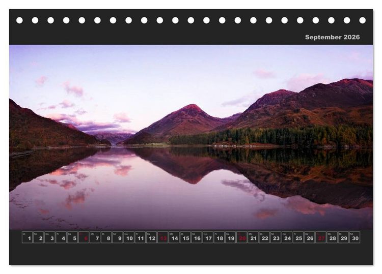 Produktbild: Schottland Panoramen (Tischkalender 2026 DIN A5 quer), CALVENDO Monatskalender