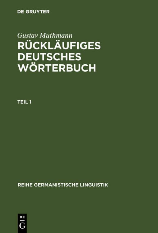 Produktbild: R&uuml;ckl&auml;ufiges deutsches W&ouml;rterbuch
