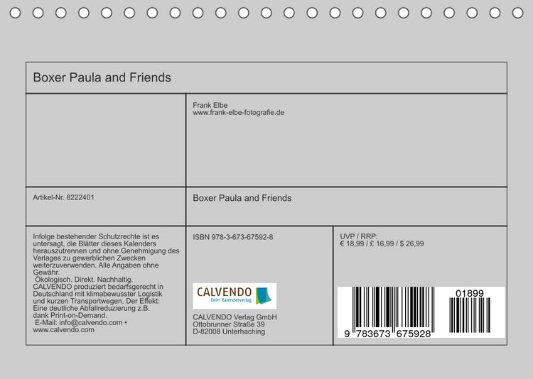 Produktbild: Boxerh&uuml;ndin Paula and Friends (Tischkalender 2022 DIN A5 quer)