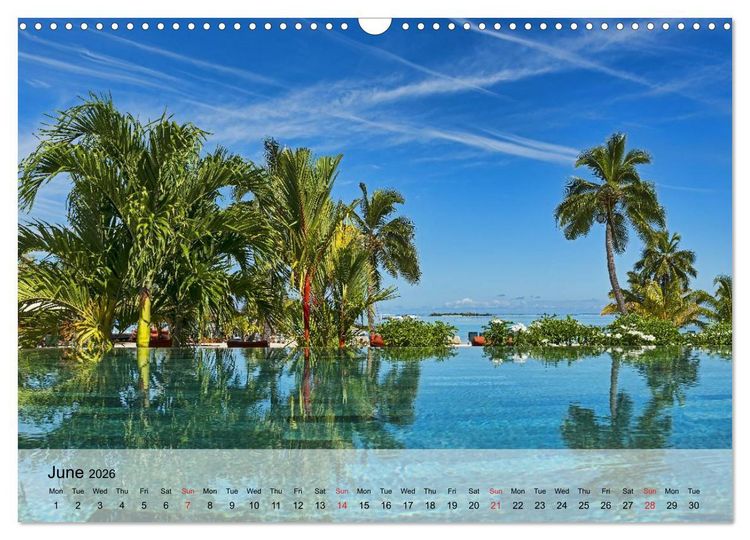 Produktbild: French Polynesia Paradise in the South Pacific (Wall Calendar 2026 DIN A3 landscape), CALVENDO 12 Month Wall Calendar