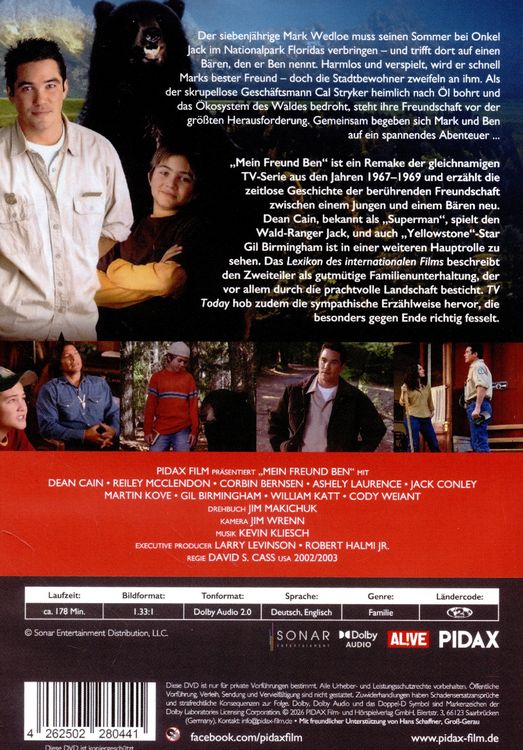 Produktbild: Mein Freund Ben / Die komplette 2-teilige Neuverfilmung der gleichnamigen Kultserie (Pidax Film-Klassiker)