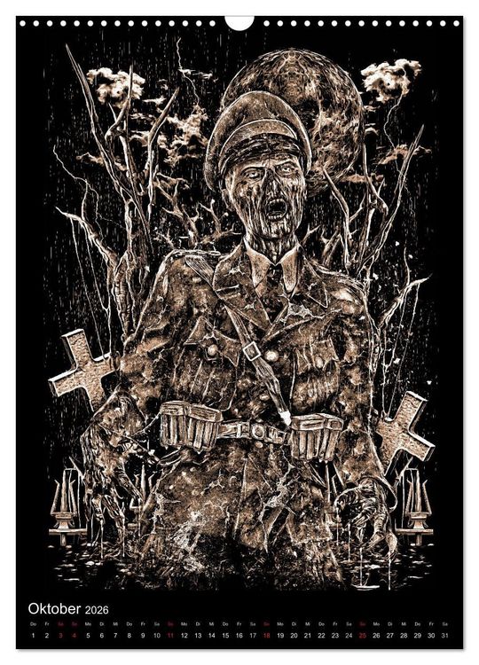 Produktbild: BLOODBOY/WAR ILLUSTRATION (Wandkalender 2026 DIN A3 hoch), CALVENDO Monatskalender