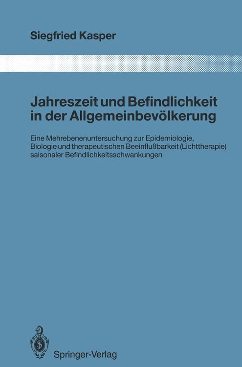 Produktbild: Jahreszeit und Befindlichkeit in der Allgemeinbevölkerung