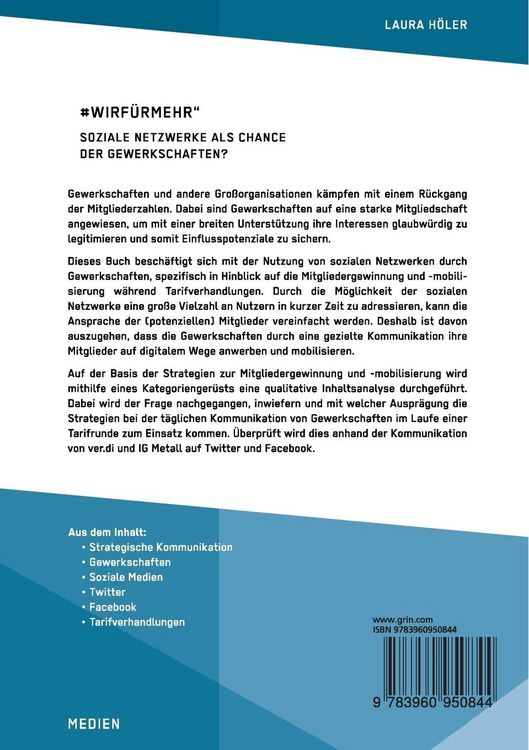 Produktbild: Soziale Netzwerke als Chance der Gewerkschaften? #WirF&uuml;rMehr&ldquo;