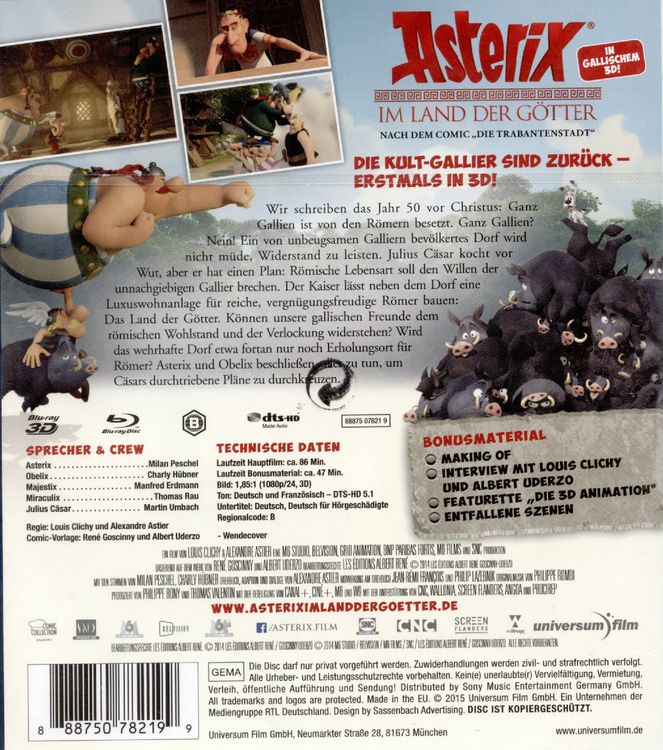 Produktbild: Asterix im Land der G&ouml;tter (inkl. 2D-Version)