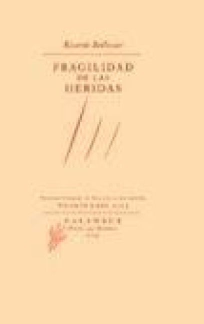 Produktbild: Fragilidad de las heridas