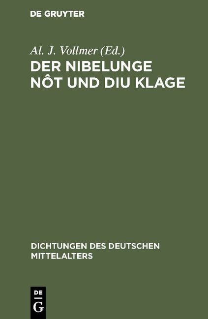 Produktbild: Der Nibelunge n&ocirc;t und diu klage