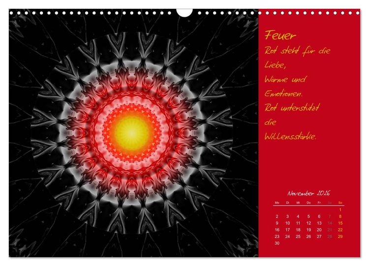 Produktbild: Kleine Chakrenlehre (Wandkalender 2026 DIN A3 quer), CALVENDO Monatskalender