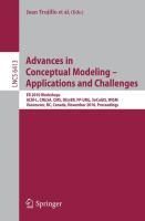 Produktbild: Advances in Conceptual Modeling &ndash; Applications and Challenges
