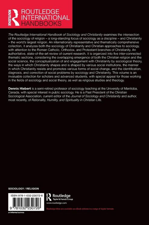 Produktbild: The Routledge International Handbook of Sociology and Christianity