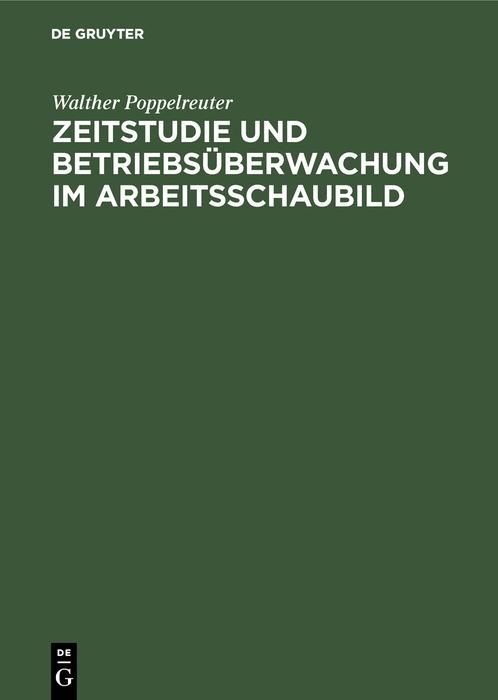 Produktbild: Zeitstudie und Betriebs&uuml;berwachung im Arbeitsschaubild