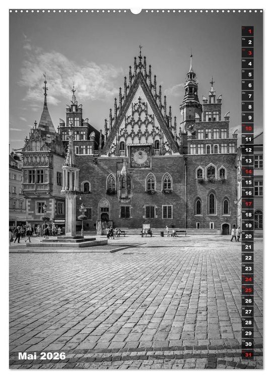 Produktbild: BRESLAU SCHWARZWEI&szlig; (hochwertiger Premium Wandkalender 2026 DIN A2 hoch), Kunstdruck in Hochglanz
