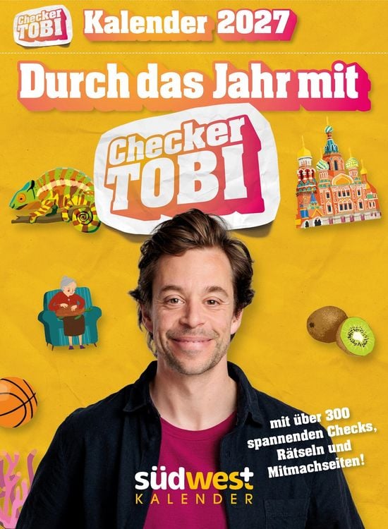 Produktbild: Checker Tobi 2027: Tagesabrei&szlig;kalender mit &uuml;ber 300 spannenden Checks zum Aufstellen oder Aufh&auml;ngen