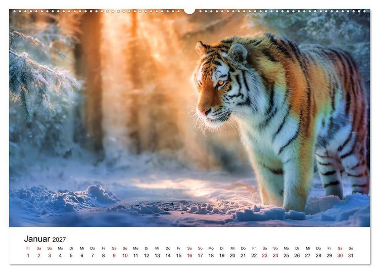 Produktbild: Wild.Edel.Stark. - Im Bann der Tiger (Wandkalender 2027 DIN A2 quer), CALVENDO Monatskalender