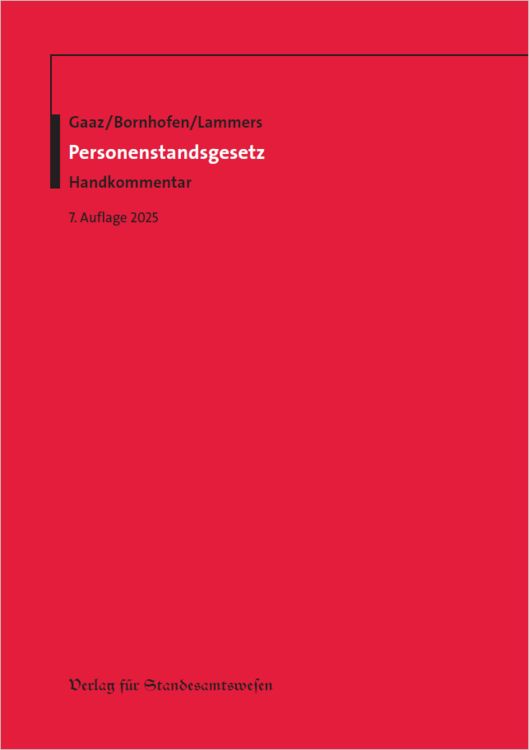 Produktbild: Personenstandsgesetz