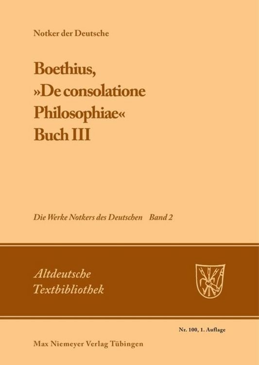 Produktbild: Boethius, &raquo;De consolatione Philosophiae&laquo;