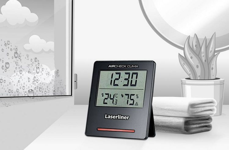 Produktbild: Laserliner AirCheck Clima Luftfeuchtemessger&auml;t (Hygrometer) 1% rF 99% rF