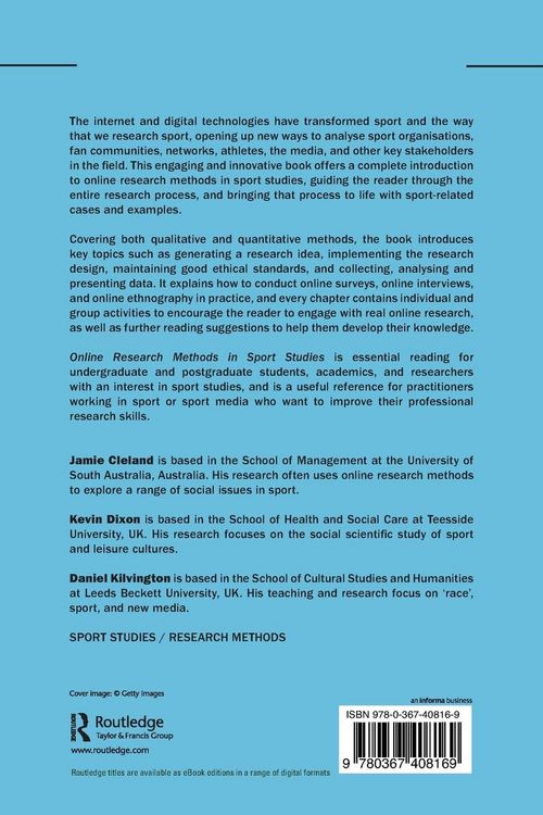 Produktbild: Online Research Methods in Sport Studies