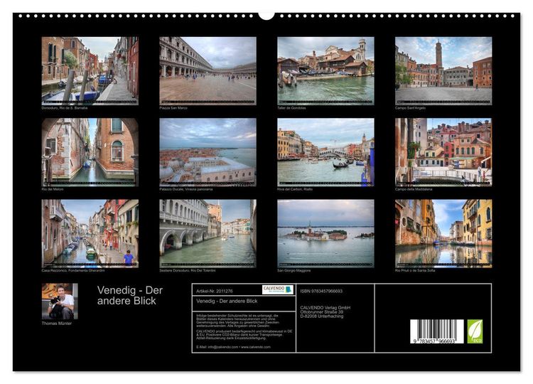 Produktbild: Venedig - Der andere Blick (hochwertiger Premium Wandkalender 2026 DIN A2 quer), Kunstdruck in Hochglanz