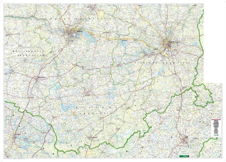 Produktbild: freytag & berndt Stra&szlig;enkarte Litauen Set 1:150.000