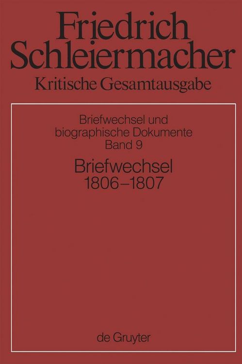 Produktbild: Briefwechsel 1806-1807