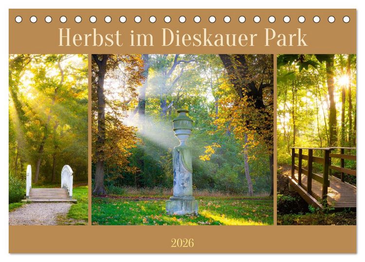 Produktbild: Herbst im Dieskauer Park (Tischkalender 2026 DIN A5 quer), CALVENDO Monatskalender