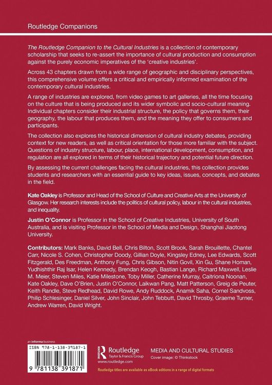 Produktbild: The Routledge Companion to the Cultural Industries