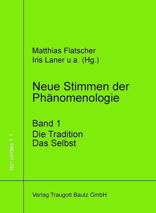 Produktbild: Neue Stimmen der Ph&auml;nomenologie, Band 1