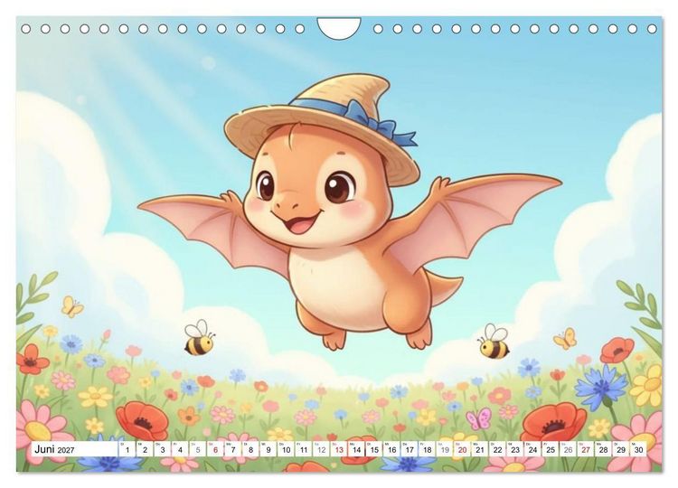 Produktbild: Dino-Babys Jahresreise (Wandkalender 2027 DIN A4 quer), CALVENDO Monatskalender
