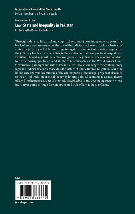Produktbild: Law, State and Inequality in Pakistan