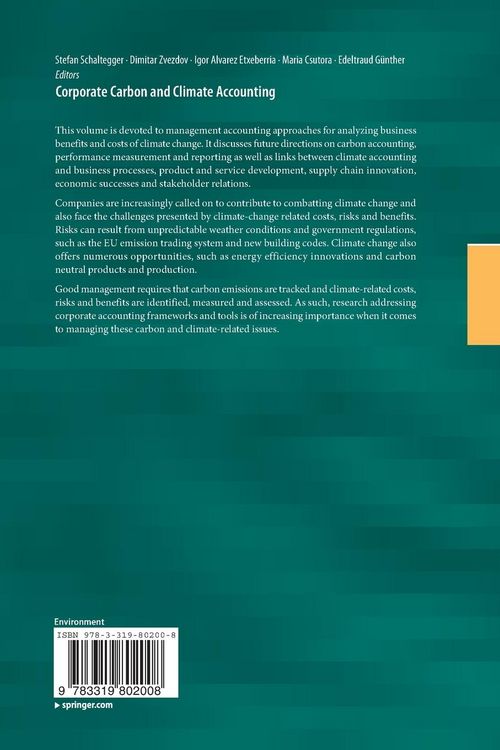 Produktbild: Corporate Carbon and Climate Accounting